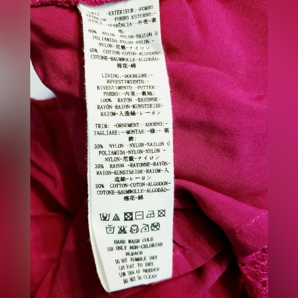 Free People Size XS Heart In Two Orchid Pink Crochet Lace Mini Dress - Picture 8 of 9